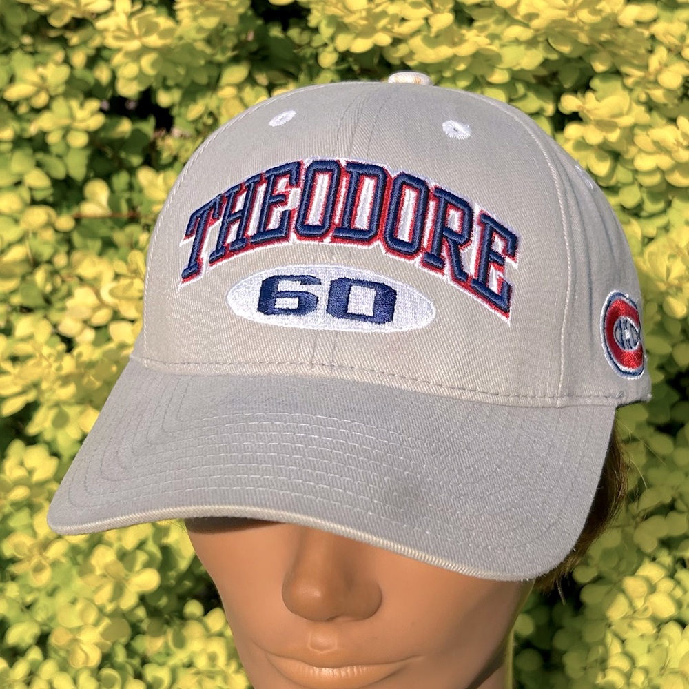 Vintage 90s Y2K Montreal Canadiens Jose Theodore signed strapback hat cap Puma
